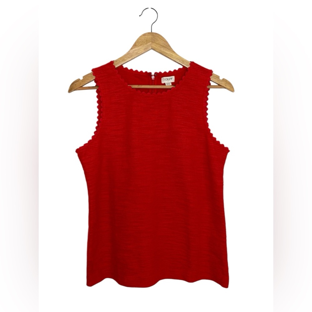 J. Crew | NWT Small Red‎ Sleeveless Textured Blouse